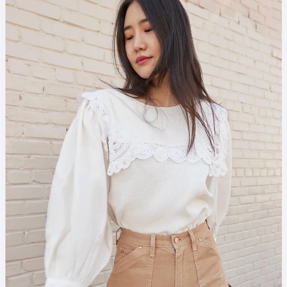 Loeffler Randall Fernanda blouse. Size small. NWT